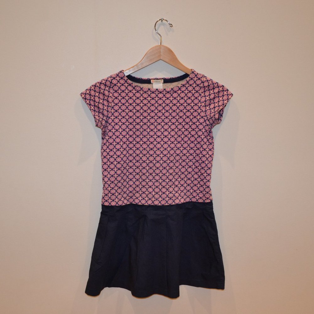 Crewcuts Girls Size 12 Pink & Navy Blue Dress